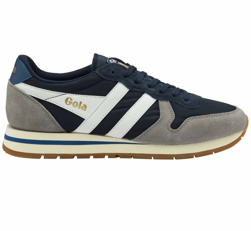 NEW GOLA men's daytona chute sneaker in cement/navy/white